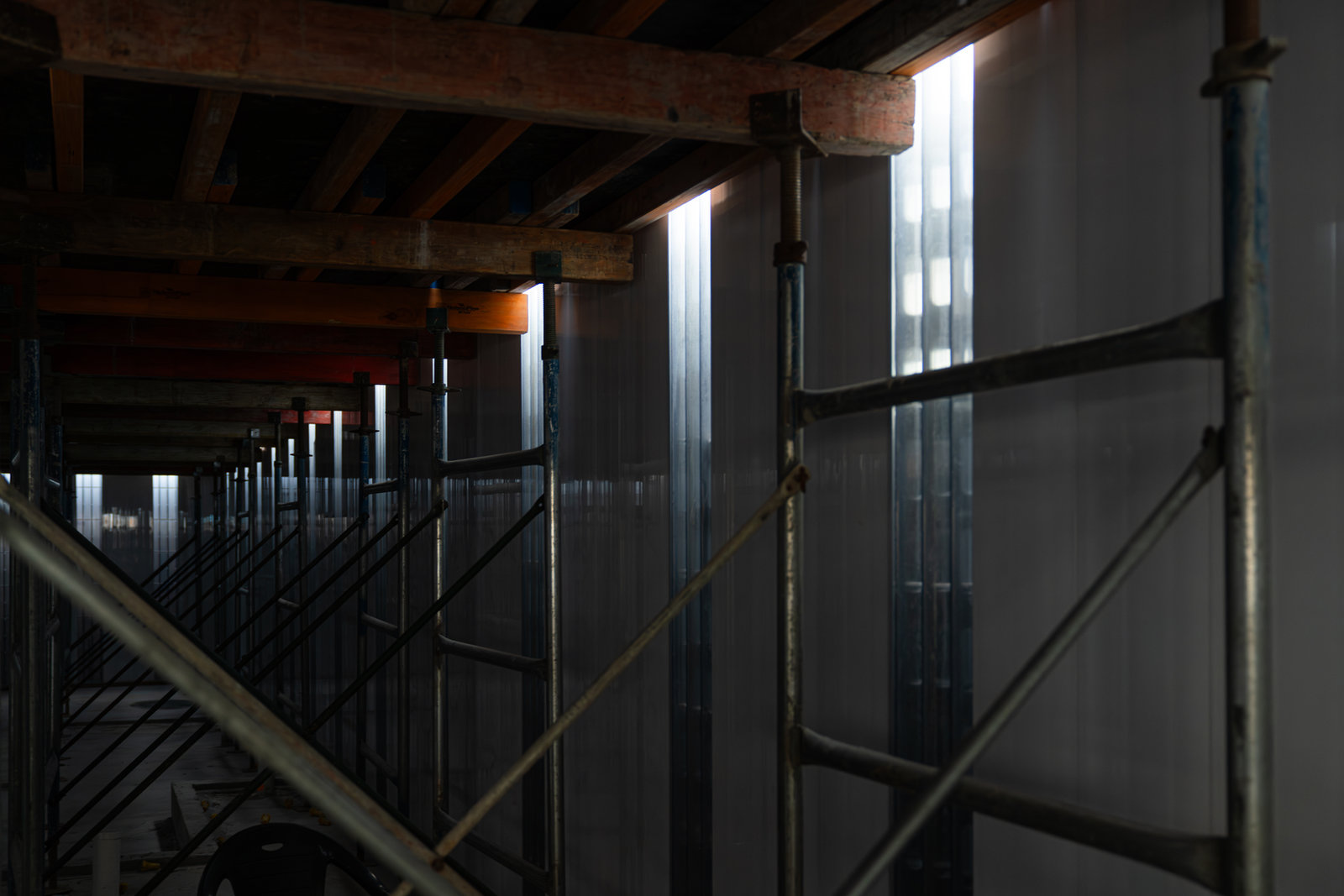 Clearform permanent formwork on a construction site